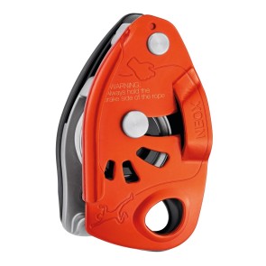 Petzl NEOX Belay device with cam-assisted blocking optimized for lead climbing